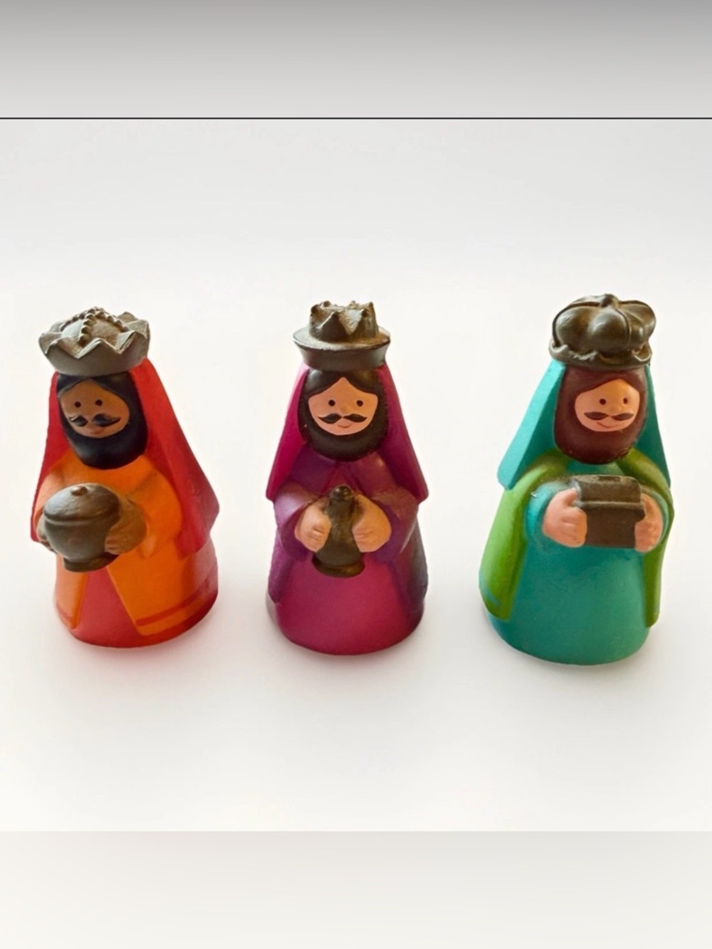 Vintage Avon Kids Christmas‎ My First Nativity Scene 3 Wisemen 3 Kings 1993